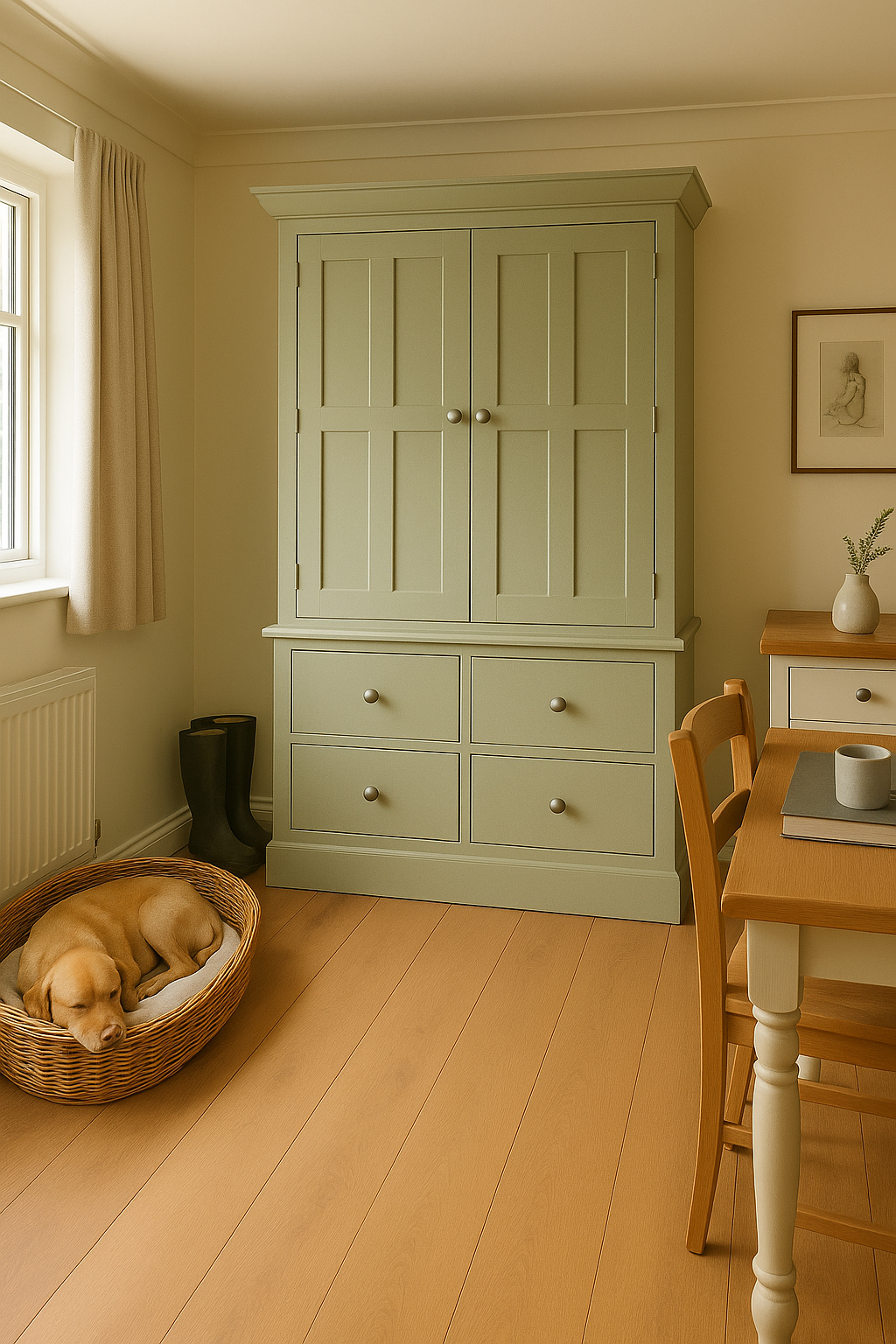Westminster Kitchen larder pantry provisions Cupboard 2 Upper Door and 4 Lower Drawers