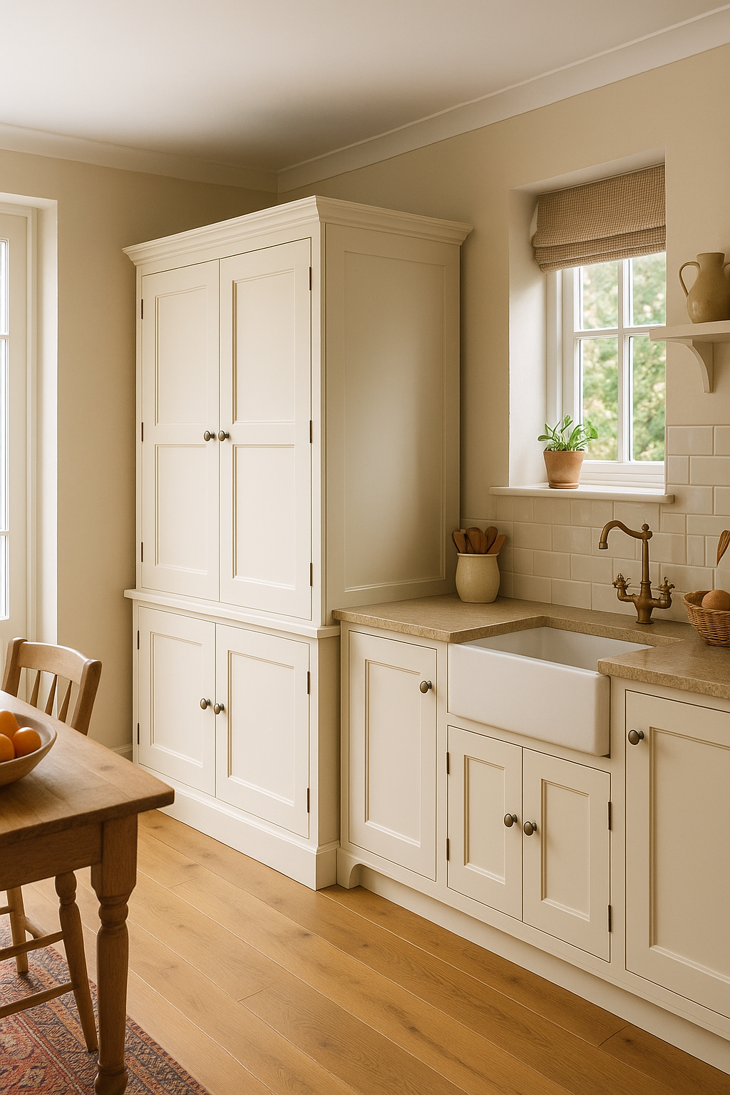 Salisbury Kitchen larder pantry provisions Cupboard 2 Beaded Multi Upper Door and 2 Lower Doors