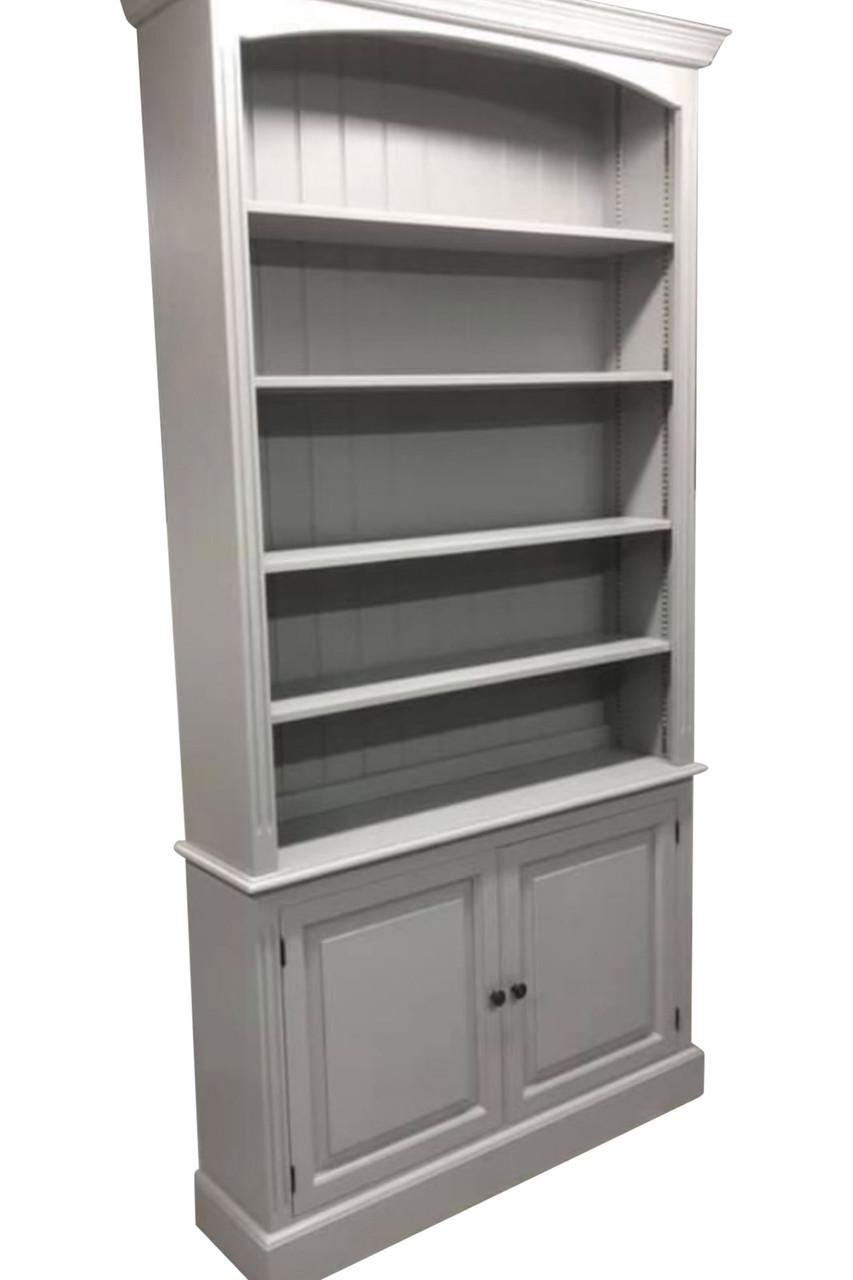 Dorset Open Bookcase Dresser with Built in Cupboards 90cm wide